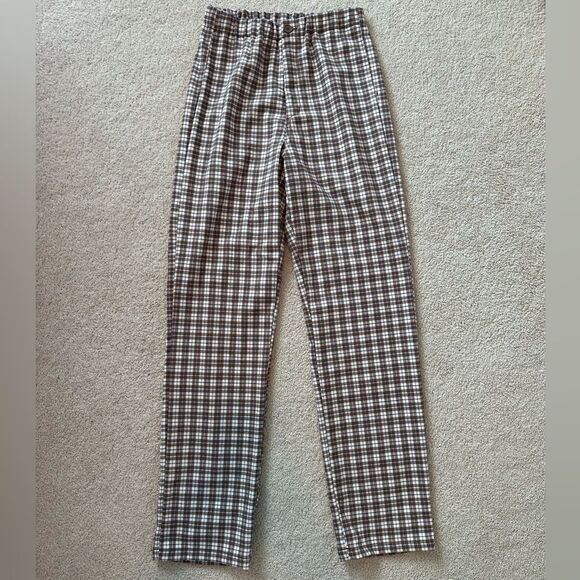 NWT NEVER WORN BRANDY MELVILLE PLAID PANTS - Picture 1 of 3
